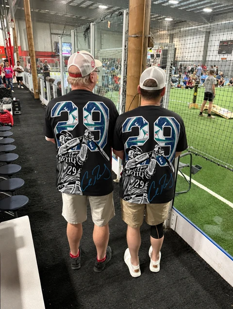 Real customer wearing the CAL RALEIGH tee