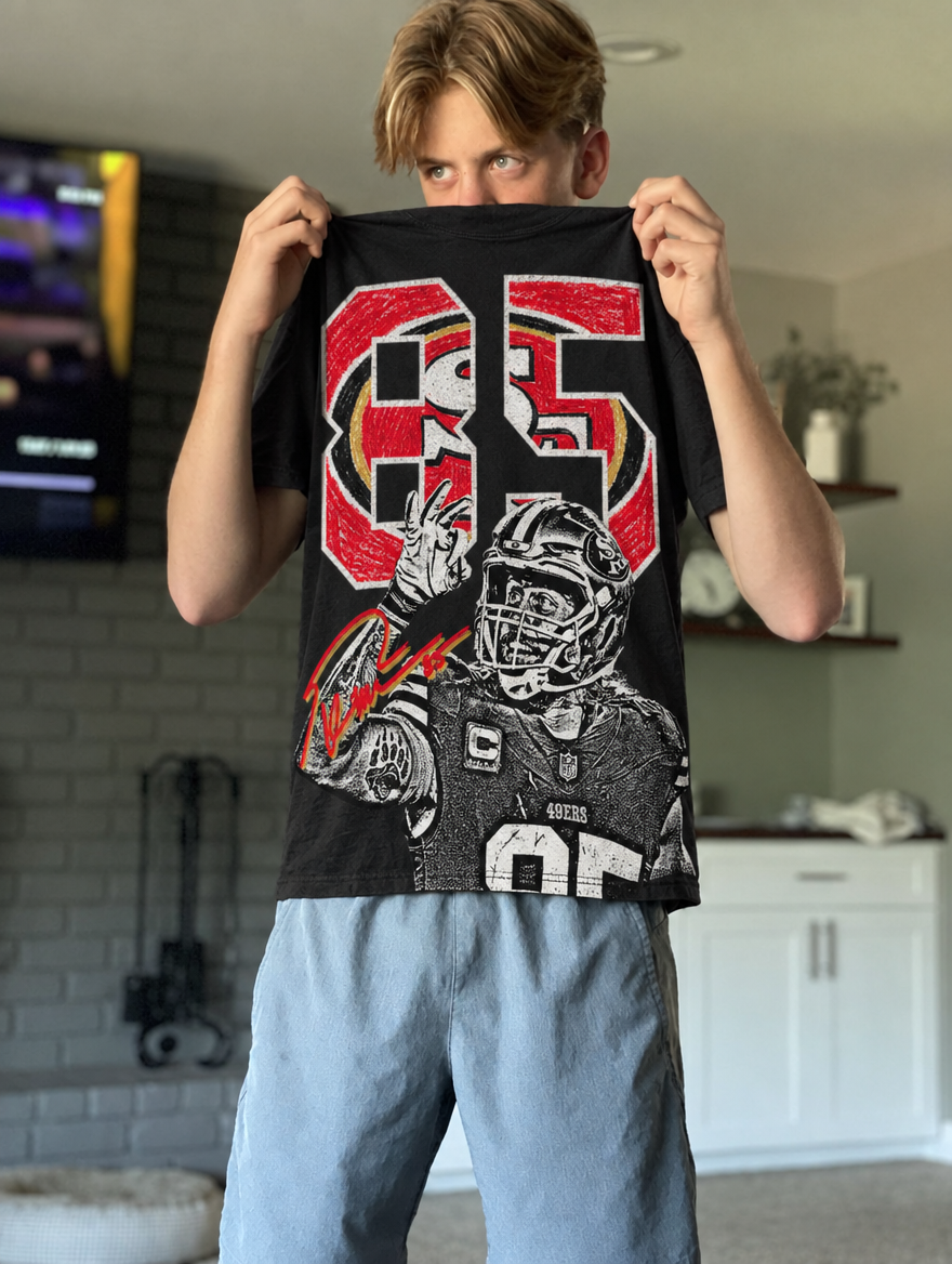 Customer wearing GEORGE KITTLE